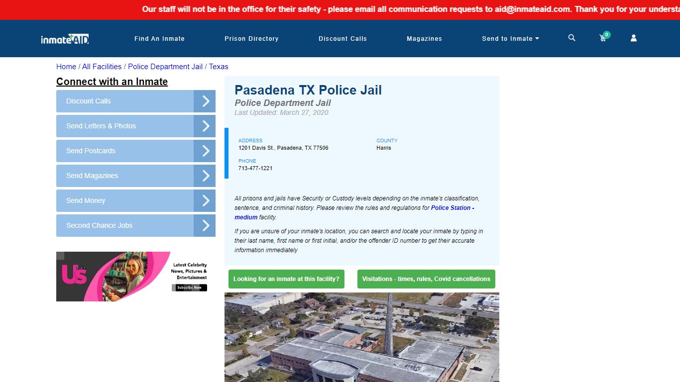 Pasadena TX Police Jail & Inmate Search - Pasadena, TX